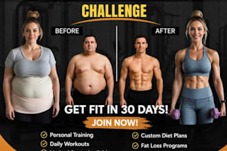 design gym social media posts for instagram fitness pages