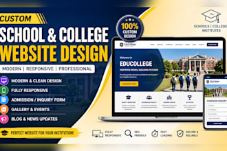 design custom school or college website professional and responsive