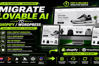 migrate loveable ai to shopify store covert loveable ai to wordpress website