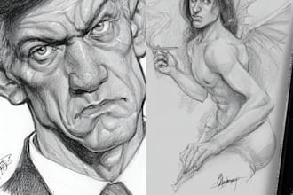 create amazing cartoon caricature potrait for you