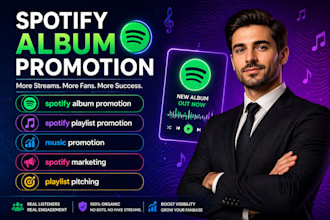 do spotify album promotion, spotify playlist promotion and organic music growth