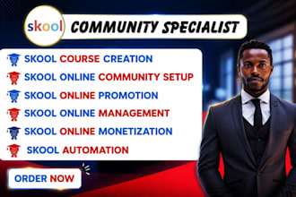 skool community setup and optimization, skool course creation and engagement