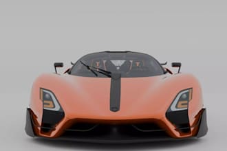 2d to glb 3d model,f1 sportcar,unique vehicle design,game topology,assetto corsa