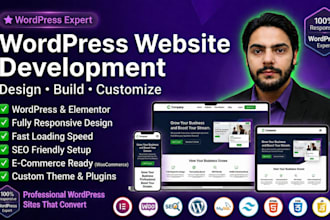 design, build wordpress website or elementor wordpress development