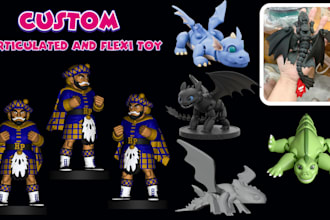 sculpt 3d articulated flexi toys, 3d toy, 3d dragon model for printing in stl