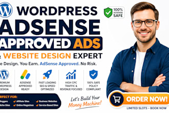setup wordpress adsense approved ads and website design expert