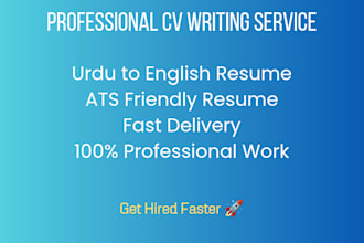 write ats CV resume writing and translation