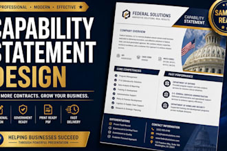 design a professional capability statement for government contracts