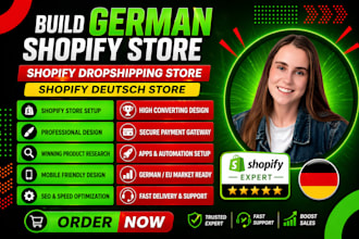 build german shopify store, shopify dropshipping store, shopify deutsch store