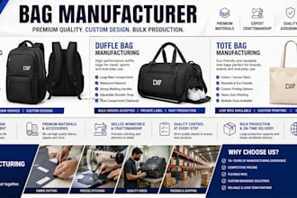 manufacture top quality customized all types of bags