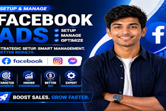 setup and manage facebook ads advertising meta ads and marketing campaigns