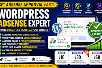 create adsense approval wordpress website and fix adsense rejection issues fast