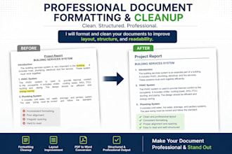 format, clean and fix your word or PDF documents professionally