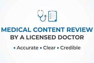review your healthcare content as a doctor