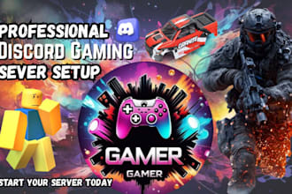 create a fully structured discord server for active gaming communities