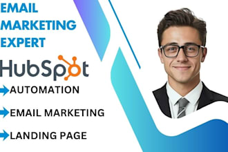 fix and build hubspot email automation campaign  landing page