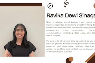 be your reliable virtual assistant for business and online tasks