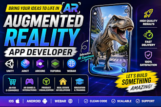 develop augmented reality ar app for ios android webar unity vuforia arkit arcor