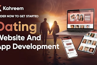 design modern online dating website, dating web app, match dating app developer