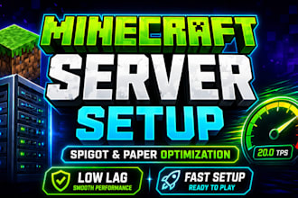 setup minecraft server spigot paper with plugins optimization