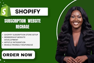 setup shopify subscription with bold appstle recharge loop subi recurringo