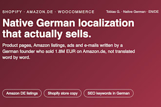 translate and localize your website, app or shop into native german