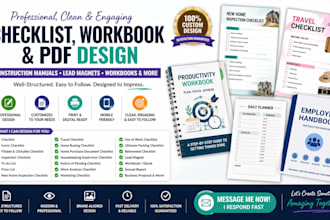 design checklist ebooks book cover page worksheets filable pdf checklists design