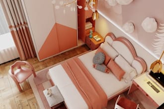 redesign home office,kids bedroom, dwg,layout sheet, gaming room, ikea house,cgi