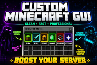 create custom minecraft gui menus for your server