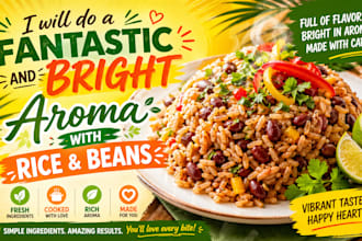 do a fantastic and bright aroma with rice and beans