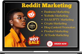 manage reddit seo post to promote ai website brand link startup saas ebook