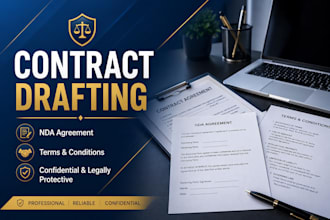 draft, review contracts, nda, terms and conditions and legal lease agreements