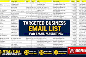 provide targeted b2b leads with verified email list for email marketing
