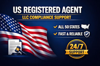 provide registered agent for all 50 US states, register US llc for non residents
