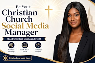 be christian church social media manager, ministry content creation and grow it