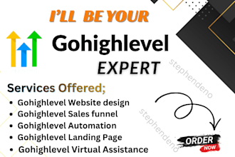 be your gohighlevel expert to setup highlevel website funnel workflow automation