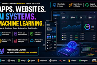 create scalable saas apps, websites, ai automation and ml solutions