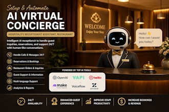 setup automat ai virtual concierge hospitality receptionist assistant,restaurant