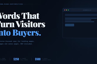 write high converting landing page and website copy for your business