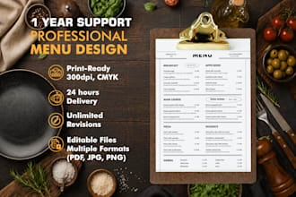 design modern menu restaurant menu digital menu