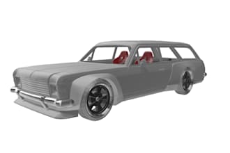 design complex 3d car model, detailed interior design, body kit, custom bumper