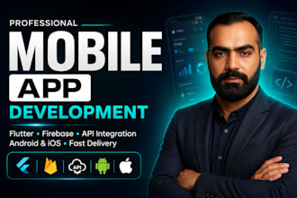 build mobile app development, flutter android ios app with firebase