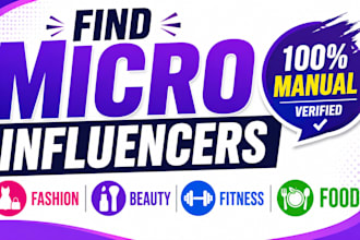 find niche micro influencers for fashion, beauty, fitness and food brands