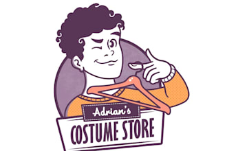 design a caricature, mascot and cartoon logo