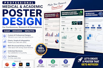 design medical, academic, scientific research conference poster presentation