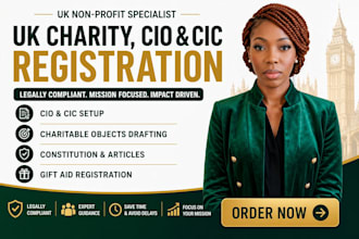 register uk charity, cic with the charity commission and hmrc