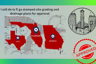 do tx fl ga stamped site grading and drainage plans for approval