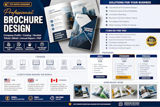 do design business brochure, company profile, catalog,  business brochure