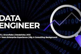 design and develop etl pipelines using iics, snowflake and databricks