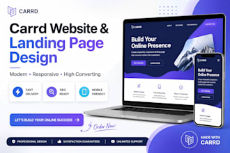 design modern carrd website, carrd landing page design, cro unbounce
